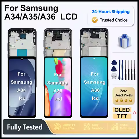 OLED LCD For Samsung Galaxy A34 A35 A36 5G Screen LCD Display Touch Digitizer Replacement TFT For Sa