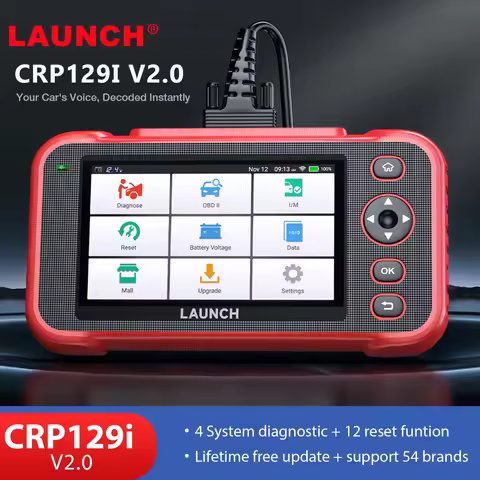 LAUNCH Scanner CRP129i V2.0 OBD2 Scanner Diagnostic Tool,Lifetime Free Update 4 system Diagnostics T