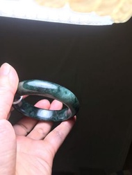 A grade 55/59mm Jadeite bangle A貨藍底老坑油青翡翠手鐲