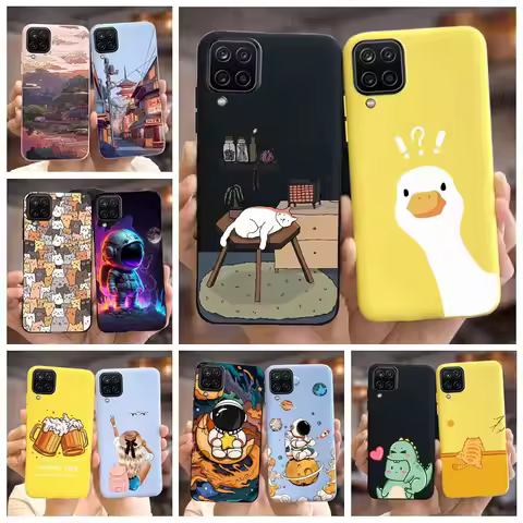 For Samsung Galaxy A12 Case M12 F12 Cute Fashion Candy Painted Back Cover Phone Case For Samsung A12