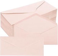 Whaline 50Pcs Business Envelopes Blush Pink Mailing Envelopes V-Flap Envelopes for Invitations Maili