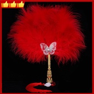Feather Fan Wedding Hand Fan Photo Prop Dance Performance Artificial Feather Fan