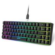 Portable HXSJ V200 68-key Korean gaming Keyboard 65% RGB Backlit Wired office membrane Keyboard for 