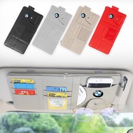 Car Sun Visor Organizer Multi-Pocket Auto Interior Accessories For BMW X1 X3 X5 X6 X7 1 3 5 6 7 Seri