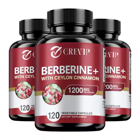 Berberine + Ceylon Cinnamon Supplement - Gastrointestinal Health, Antioxidant, Promotes Metabolism -