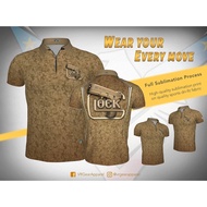 Glock 19X gold brown fully sublimated polo shirt 3D printed summer T-shirt breathable short sleeved 