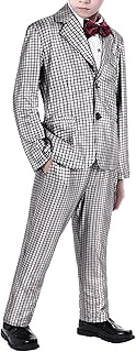 CARUHIF Boys Disco Outfit Sequin Suit 2 Piece Set Kids Shiny 70s Party Costume