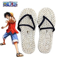 Anime One Piece Luffy Costume For Adult Kid Boy Monkey D Luffy Slippers Straw Sandal Luffy Cosplay S