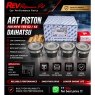 ART Piston 🇯🇵 for Myvi YRV K3 / K5 Daihatsu TURBO with Piston Rings ( Low Compression ) - with Skirt