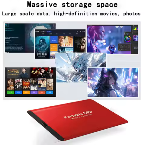 Portable SSD 2TB External Hard Drive High-Speed Hard Disk USB3.2 Original Solid State Drive 4TB Mass