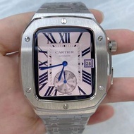 A2 Apple watch 陶瓷塗層 鋅合金錶殼 四色 錶帶 steel watch case w/ rubber strap - watch band designed for iWatch Series 7/6/5/4/SE 44mm 45mm (RM style 金屬改裝)