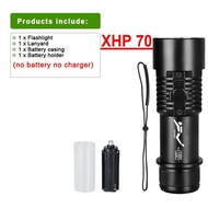 Senter Selam LED XHP70 Sangat Terang dengan Magnet Switch Senter Diving Profesional Tahan Air IPX8 -