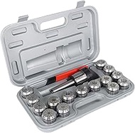 findmall 17Pcs MT3 Shank ER40 Chuck Spring Collet Chuck Set with Collets 1/8 Inch-1 Inch Set and Box