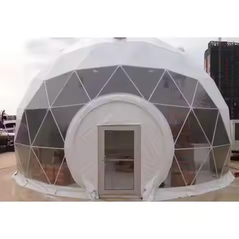 Outdoor Small Luxury Diameter 6m Geodesic Glamping Dome Tent