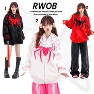Hiphop Spiderman Hoodie Korean Fashion Simple Loose Women Hoodie Vintage Street Men Hoodie Couple Ho