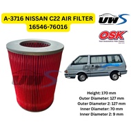 A-3716 NISSAN C22 AIR FILTER 16546-76016