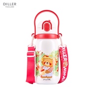 [ NEW Arrival ส่งจากไทย ] Diller Thermo Flask 750 ml. กระติกเก็บความร้อน-เย็น ฝาปิด 2in1 หลอดดูดพร้อ