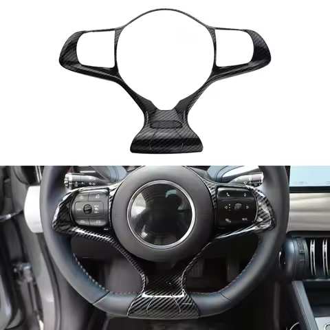 Carbon Fiber Car Inner Steering Wheel Cover Sticker Trim for BYD Atto3 Atto 3 2022 2023 Yuan Plus Do