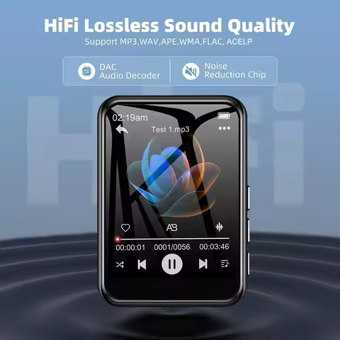 Portable MP3 Player with Bluetooth 5.4 HiFi MP4 Walkman 2.4'' Touch Screen MP3 Player Recorder Video