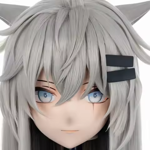 （KK72）Kigurumi Masks Anime Full Head With Lock Female/Girl Cartoon Character Kig Cosplay Resin Hallo