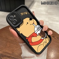 Casing Hp Samsung Galaxy A03 Case pola Kartun Winnie Bear desain baru Inklusif pencegahan jatuh silikon Softcase Kesing