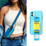 IPhone 13 Pro Max Wrist Crossbody Lanyard Fluorescence Soft TPU Case IPhone 11 12 Pro Max iPhone 12 13 Mini Stand Cover