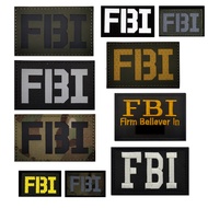 English Letter Reflective FBI Embroidered Velcro Badge Laser Cutting Tactical Morale Backpack Patch
