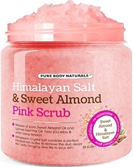 Pure Body Naturals Himalayan Pink Salt Exfoliating Scrub， 12 Fl. Ounce