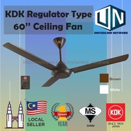 KDK Regulator Ceiling Fan 60" K15VO White / Brown