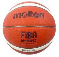 ลูกบาสเกตบอล Molten PU รุ่น BG3800-2 แถมฟรี กระเป๋าใส่บาส THATA ตาข่ายใส่ลูกบาส + เข็มสูบลม