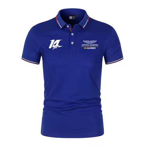 Aston Martin Racing Team Men's Sports Polo Shirt 2026 Summer Short sleeved Men's Fashion Top Polo