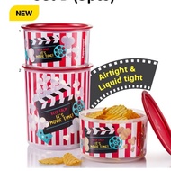 Tupperware Movie Snack One Touch Set (3pcs) / 1.4L One Touch Canister / 3L One Touch Canister