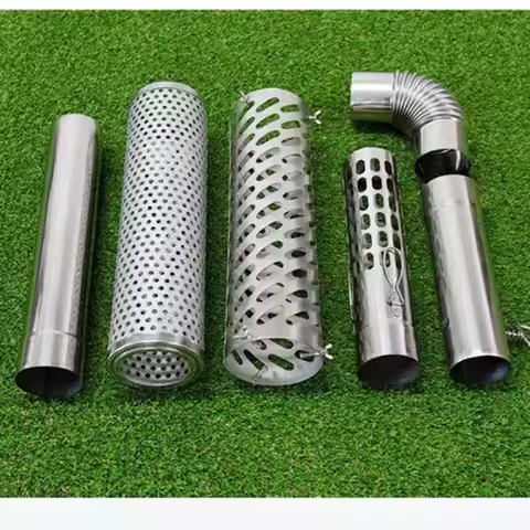 Outdoor Stainless Steel Chimney Bend Straight Pipe Fire Star Chimney Camping Wood Stove Accessories 