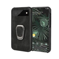 全城熱賣 - 適用於 谷歌 Pixel 6 Pro 指環支架PU手機殼（黑色）