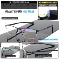 Nike Frame kacamata sporty pria lensa gantung half frame