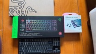 Razer huntsman TE光紅軸鍵盤送價值$300 hyperx布丁pbt keycaps