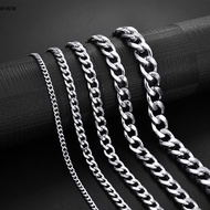 ooo Classic Stainless Steel 3/5/7/9mm Width Cuban Chain Bracelet For Men Women uuu