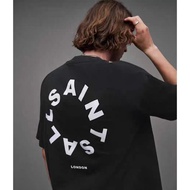 ALL SAINTS New Letter Printed Pattern Short Sleeved T-shirt for Men and Women