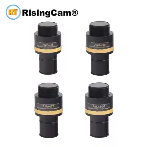 RisingCam 0.37X 0.5X 0.75X 1X for choice Focusable Microscope C mount eyepiece adapter with 23.2mm i