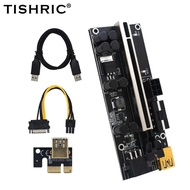 TISHDRIC RISER Card PCI PCIE 1X 4X 8X 16X Extend PCI-E Graphics Extension Cable Ver009S Plus Rise Adapter For GPU Miner Mini