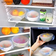 [ljc965921] 4pcs Stretch Reusable Food Storage Wrap Silicone Bowl Cover Seal Fresh Lids Film [SG]