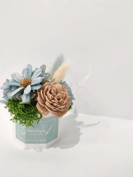 Sheer Whisper絮語藏花 DIY材料包_掌上型擴香石小桌花