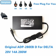 Original AC Adapter Charger For DELTA 20V 14A 280W ADP-280EB D MSI Laptop Power Supply