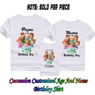 C0 c0 melon Theme Customized Family Shirts Birthday Shirts EDITABLE AGE and NAME SOLD PER PIECE