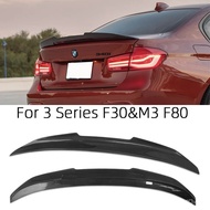 For BMW 3 Series F30 F35&M3 F80 Sedan PSM/CS/M4/DA/P/AC Style Carbon fiber Rear Spoiler Trunk wing 2