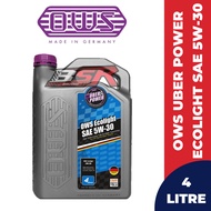 OWS Uber Power Ecolight Sae 5W30 Fully Synthetic Engine Oil 4L For Toyota/ Perodua/ Proton/ Honda
