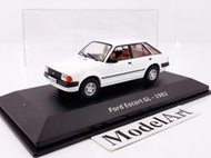 【模型車藝】1/43 Altaya/IXO Ford Escort 1.3 GL 1982白 第三代福特雅士 五門掀背