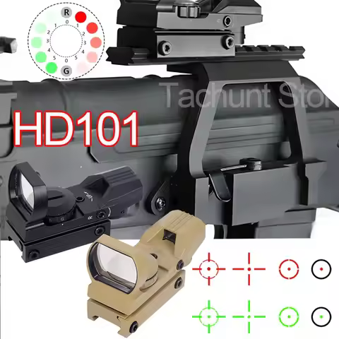 MI AK Mount HD101 Riflescope Optics Red Green Projected Dot Sight Reflex 4 Reticle Scope Collimator 