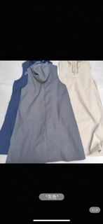 日系無袖連帽外套裙