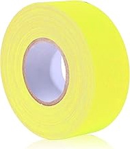 Neon Yellow Gaffer Tape, Fluorescent Yellow Spike Tape UV Blacklight Reactive Spike Tape for Stage P